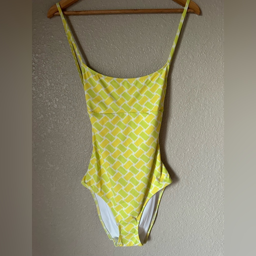 Anthropology Solid & Striped Melissa Pineapple Tile One Piece Swimsuit - Picture 3 of 6